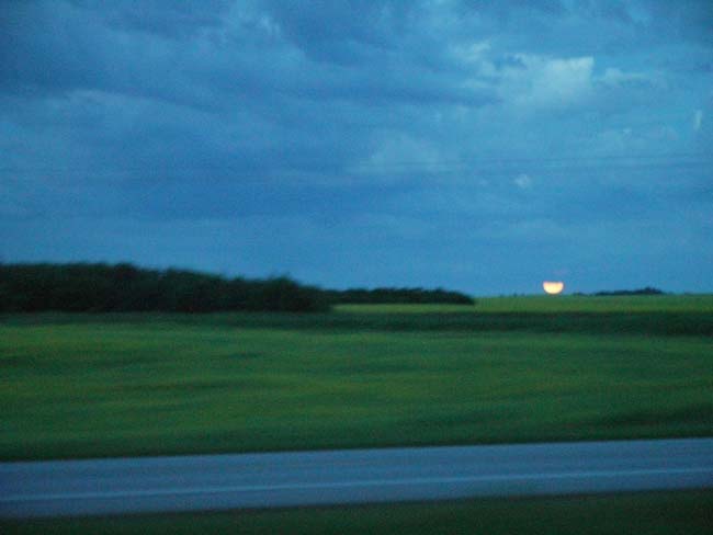 Alberta - Moon Setting during storm